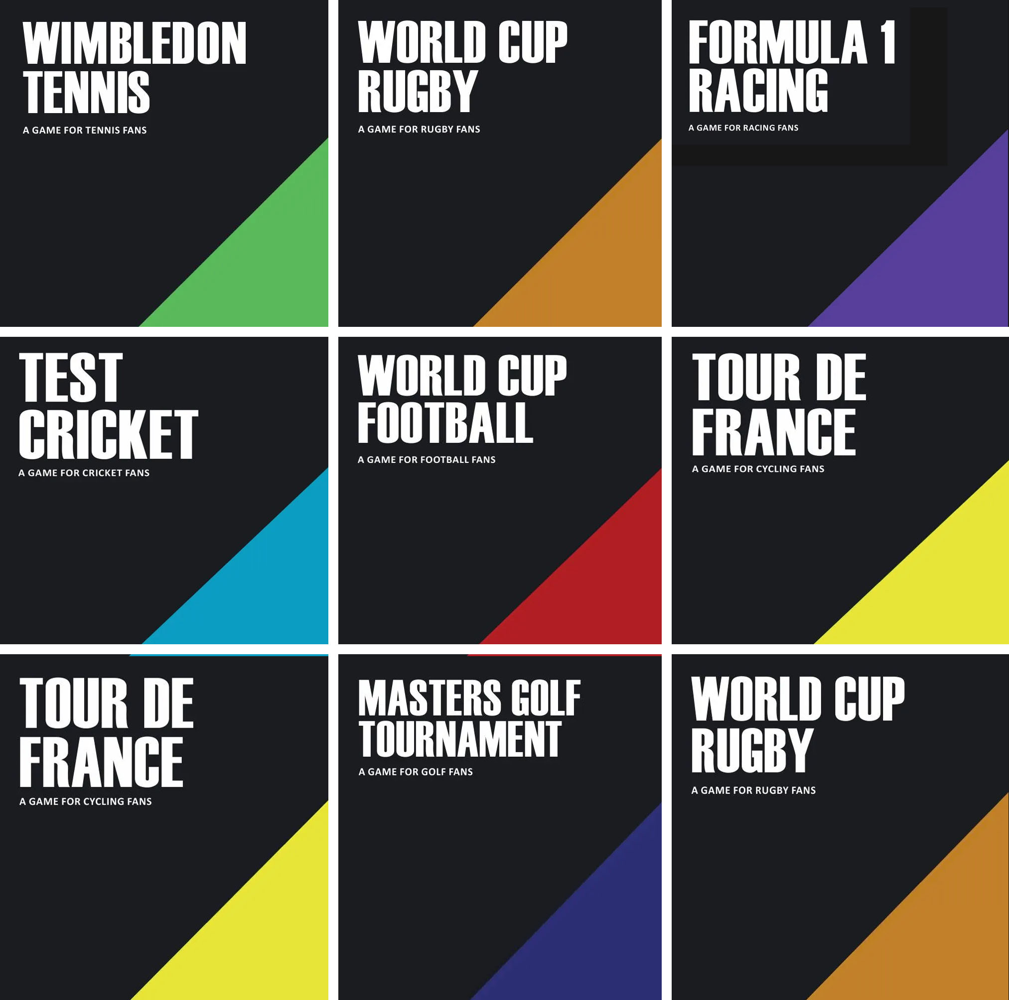 Sports Quiz Bundle - Any 3 games for the price of 2!
